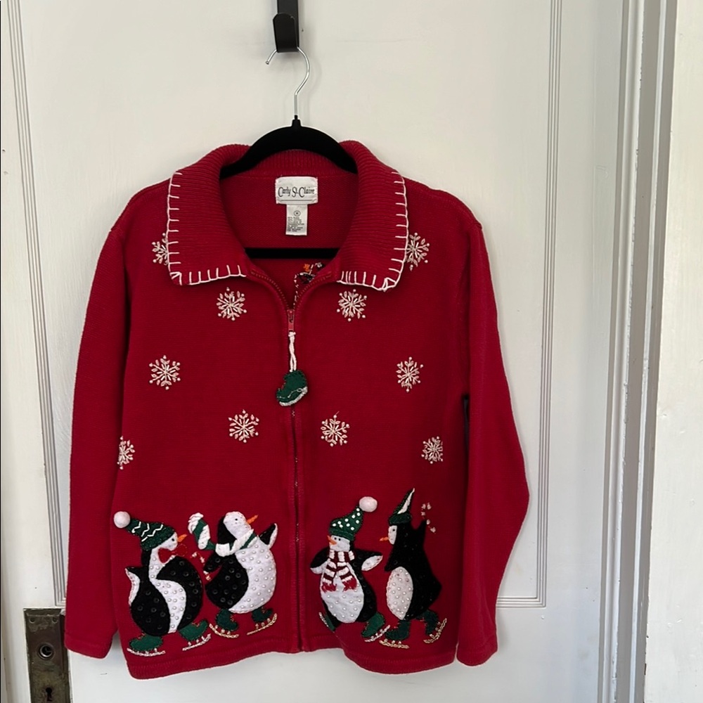Red Penguin Christmas Sweater